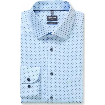 Pánská košile Olymp Luxor Modern Fit společenská košile s prodlouženým rukávem 123819 11 Modrá 42