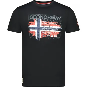 Pánská móda GEOGRAPHICAL NORWAY tričko pánské JRUSTY MEN M černá