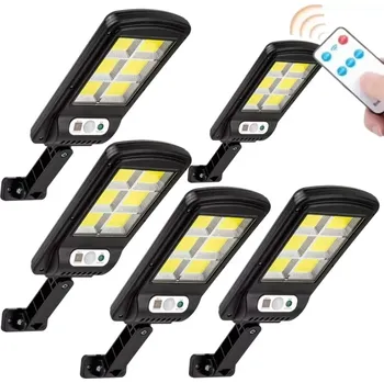 Venkovní osvětlení Sada 5ks solární světlo s čidlem pohybu, 120 COB LED, solární venkovní lampa (UŠETŘÍTE! Výhodné balení 5ks solárních světel)