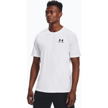 Pánské oblečení Pánské tréninkové tričko Under Armour Sportstyle Left Chest SS white/black