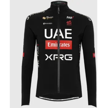Cyklistická bunda PISSEI Cyklistická zateplená bunda - UAE TEAM EMIRATES - XRG 2025 GIACCA PRIMAPELLE OFFICIAL - černá 2XL