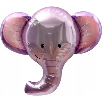 Balónek Fóliový balónek Slon fialový (hlava), 67x58 cm