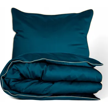 Povlečení Povlečení jednobarevné s lemem 160x200 gold line 37 smaragdové