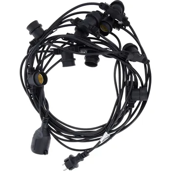 Venkovní osvětlení Světelný řetěz Forever Light 1200 cm do sítě černý