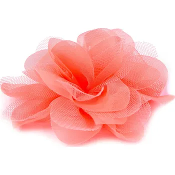 Šifónový květ Ø8 a 9 cm, malé, 14 (9 cm) lososová