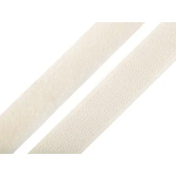 Suchý zip háček + plyš šíře 20 mm, střední, (031) ecru