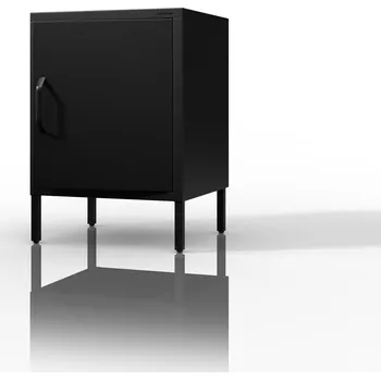 Policová skříň Kovový černý noční stolek Modern MIA X 424 x 595 x 400 mm