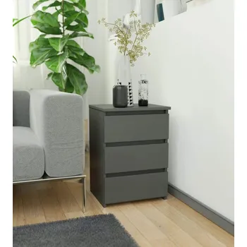 Noční stolek Malý noční stolek VALESTRA - tmavě šedý