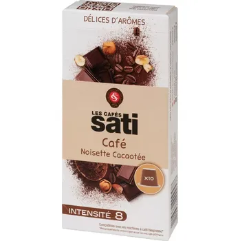Les Cafés Sati Noisette Cacaoté kapsle pro Nespresso 10ks