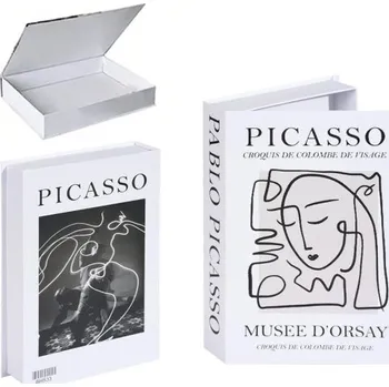 Dekorativní falešná kniha PABLO PICASSO s minimalistickým portrétem a designem