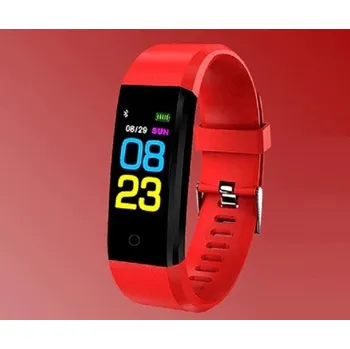 Fitness náramek Dětské chytré fitness hodinky červená