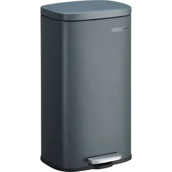 Odpadkový koš Moderní odpadkový koš 30L s vnitřní nádobou a tichým dovíráním, šedý