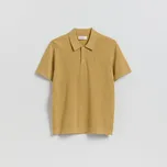 Reserved - Polo svetr s bavlnou - hořčicová - 643HD-17X - 643HD-17X-XL