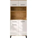 Vitrína Linda bílá/dub lancelot 80 (Vigo) 177x80x40 cm