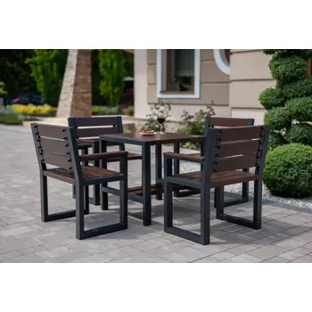 Zahradní sestava Zahradní souprava Moderní 1 s područkami palisandr