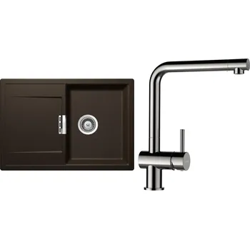 Granitový dřez Set Schock S5-3 (dřez Mono D-100S Bronze + baterie Epos Nerezový vzhled)