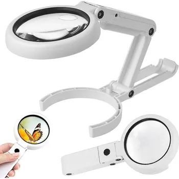 Lupa VERK GROUP Kompaktní stolní lupa s LED a USB připojením