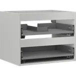 Mexen Box-A, závěsná skříňka 60 cm, 2 zásuvky, matná šedá, 91AX0-0600-470-2-62