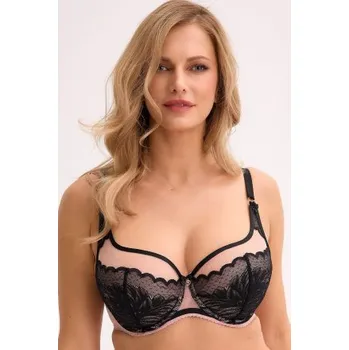 Dámské spodní prádlo Polovyztužená podprsenka Gaia 1308 Amara Černo-růžová 105E
