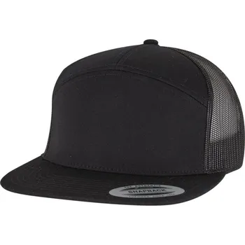 Kšiltovka 7 Panel Classic Trucker Cap - blk/blk