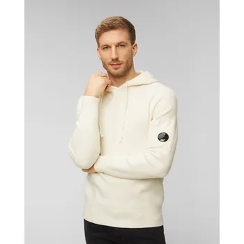 Pánská mikina Pánská Bílá Vlněná Mikina S Kapucí C.p. Company 15cmkn091a005504a-103
