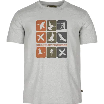 Pánská móda Pinewood Pánské lovecké tričko Birding Velikost: S L.Grey Mel Combo