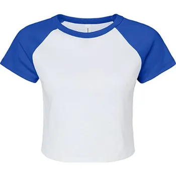 Oblečení a móda Bella Dámské krátké triko BL1201 White-True Royal XL