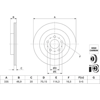 Brzdový kotouč Brzdový kotouč BOSCH 0 986 479 J78