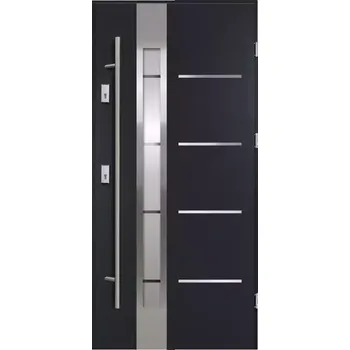 Interiérové dveře Vchodové dveře Luna S68 2ZA 90P antracit antaba 160 2070x1000x68 mm