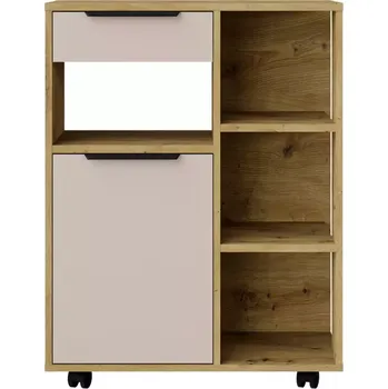 Obývací stěna Vitrína Linda cashmere 80 (SOLEA) 92,6x70,2x40 cm