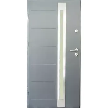 Interiérové dveře Vchodové dveře Toledo 90L Antracit 2078x980x55 mm