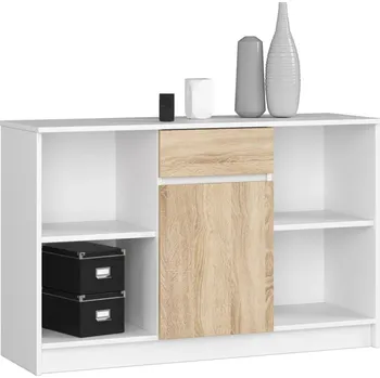 Komoda Komoda se šuplíkem JENARIA - bílá / dub sonoma