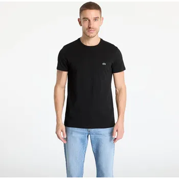 Pánské oblečení Tričko LACOSTE Base T-shirt Black M