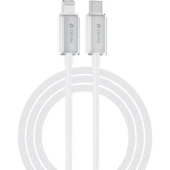 Kabel Devia Extreme EC654 PD USB-C - Lightning 1,5 m 27W 3A bílý