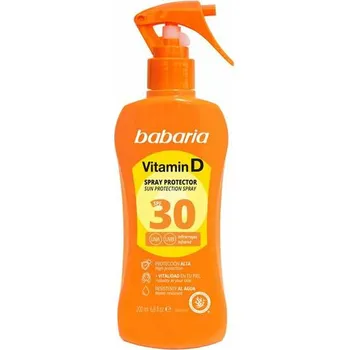 Přípravek na opalování Ochranný sprej na opalování s vitamínem D Babaria Spf 30 (200 ml)