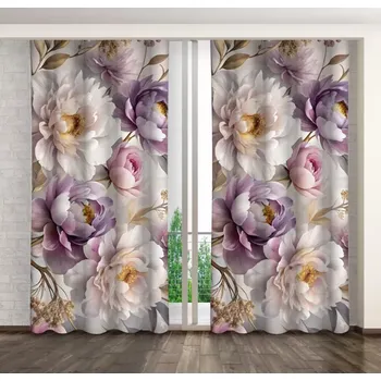 Dekorativní závěs MARZMB-106-451 pivoňky 160 x 250 cm