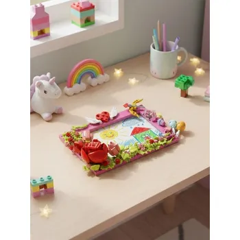 Rám na obraz Sinsay - Rámeček na fotografie z kostek - pastelová růžová - 168IY-03X - 168IY-03X-ONE