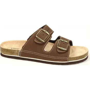 Pánská zdravotní obuv Pánské pantofle Santé N/26/52/H hnědé 43