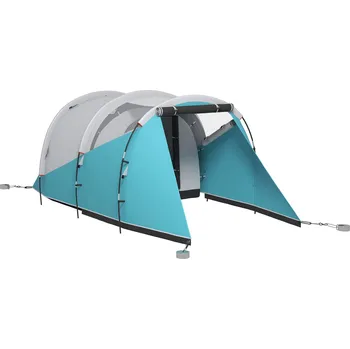 Stan Tunelový stan Outsunny pro 5 osob, 180V x 460L x 230W cm, odolný proti UV záření, s kolíky, nosnými lany, taška, vodoodpudivý, modrý | Aosom