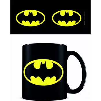 Hrnek Batman – černý keramický hrnek se symboly