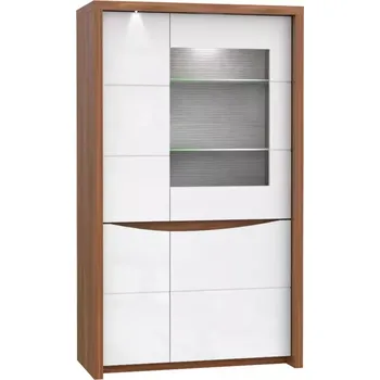 Vinotéka Vitrína Saint Tropez 93cm Dub Sangallo/Bílý 159,5x92,7x42 cm