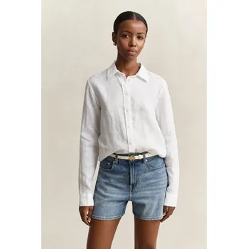 Dámská košile KOŠILE GANT REG LINEN LS SHIRT WHITE