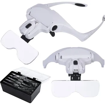 Lupa VERK GROUP Profesionální čelová lupa s LED pro klenotníky a hodináře