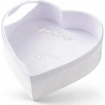 Jedlá dekorace na dort Cake Star Cake Star Dárkový box ve tvaru srdce s průhledným víkem 25 x 23 x 10 cm