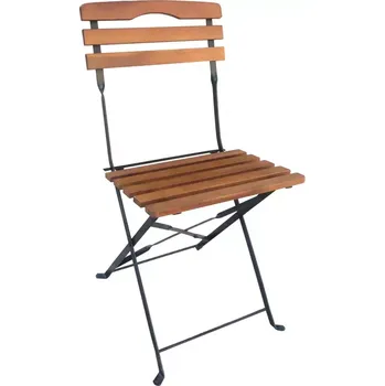 Zahradní sestava Zahradní dřevěná skládací židle 83x42x44 cm