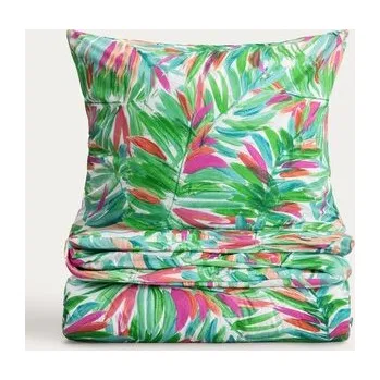 Pościel | VERDERA | z mikrofibry w liście | 220x200 + 2*70x80 cm | 768224