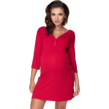 Set těhotenského spodního prádla Dámská noční košilka model 138231 bordo - PeeKaBoo S/M