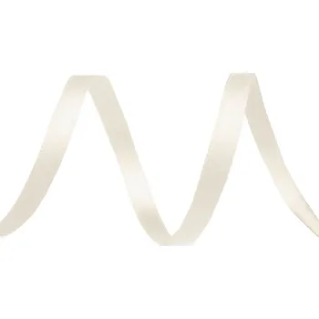 Stuha Atlasová stuha oboulící šíře 5 mm, střední, 241 krémová nejsvět.