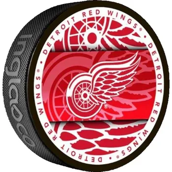 Puk Hokejový suvenýr INGLASCO DETROIT RED WINGS MEDALLION BLISTER UNI Černá, Červená, Bílá