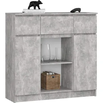 Komoda Komoda se šuplíky a dvířky JUNIPER - beton